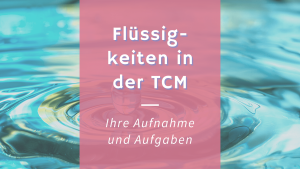 Read more about the article Die Flüssigkeiten des Körpers (Jinye) nach TCM
